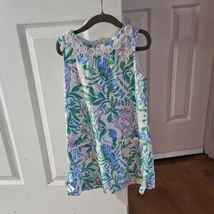 Lilly Pulitzer Pastel Floral Sleeveless Dress in Blue, Green, Pink